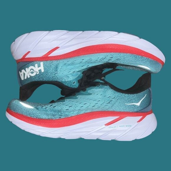 NWOB Men’s Hoka One One Clifton 8 Real Teal/Aquarelle  Running Shoes Sneakers 8. - Picture 8 of 9